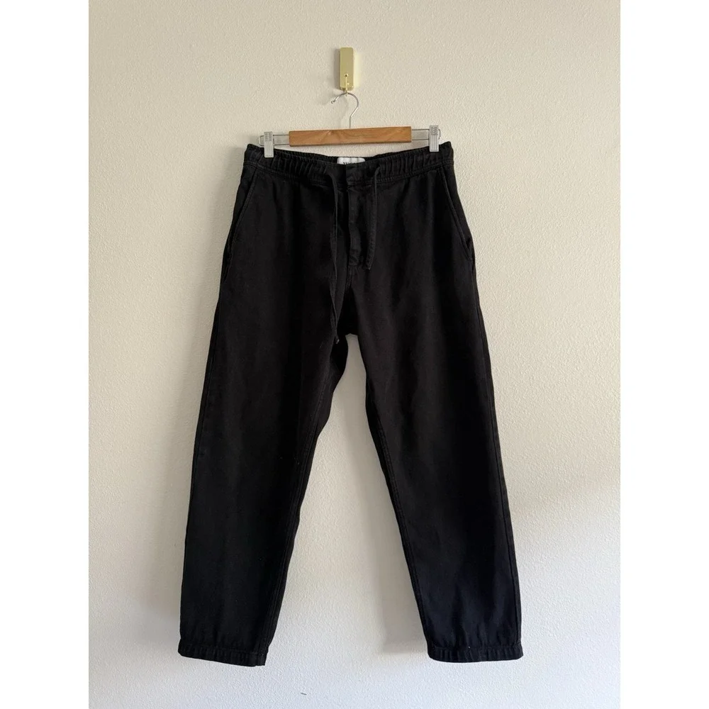 Wax London black cotton drawstring waist pants Men's Sz 32